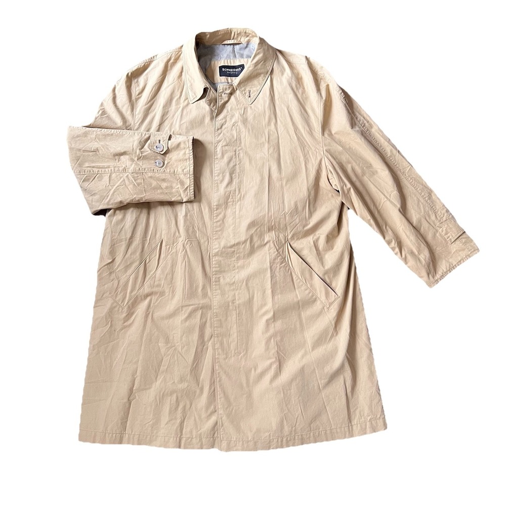 Schneiders Salzburg Alvin Trench Coat Tan EU 50 US 40 Men's Jacket Preppy Medium